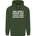 You Can't Scare Four Daughters Father's Day Mens 80% Cotton Hoodie Forest Green