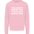 You Can't Scare Four Daughters Father's Day Mens Sweatshirt Jumper Light Pink