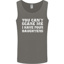 You Can't Scare Four Daughters Father's Day Mens Vest Tank Top Charcoal