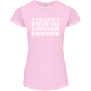 You Can't Scare Four Daughters Father's Day Womens Petite Cut T-Shirt Light Pink