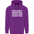 You Can't Scare Me 3 Daughters Father's Day Mens 80% Cotton Hoodie Purple