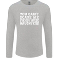 You Can't Scare Me 3 Daughters Father's Day Mens Long Sleeve T-Shirt Sports Grey