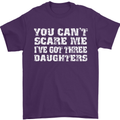 You Can't Scare Me 3 Daughters Father's Day Mens T-Shirt Cotton Gildan Purple