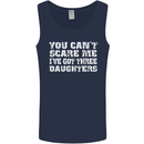 You Can't Scare Me 3 Daughters Father's Day Mens Vest Tank Top Navy Blue
