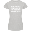 You Can't Scare Me 3 Daughters Father's Day Womens Petite Cut T-Shirt Sports Grey