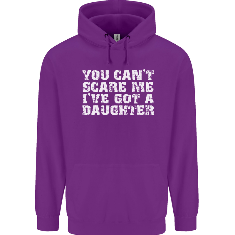You Can't Scare Me Daughter Father's Day Mens 80% Cotton Hoodie Purple