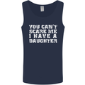 You Can't Scare Me Daughter Father's Day Mens Vest Tank Top Navy Blue