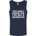 You Can't Scare Me Daughter Father's Day Mens Vest Tank Top Navy Blue