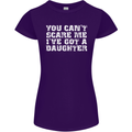 You Can't Scare Me Daughter Father's Day Womens Petite Cut T-Shirt Purple