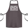 You Can't Scare Me Mother in Law Cotton Apron 100% Organic Dark Grey