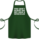 You Can't Scare Me Mother in Law Cotton Apron 100% Organic Forest Green