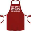 You Can't Scare Me Mother in Law Cotton Apron 100% Organic Maroon