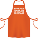You Can't Scare Me Mother in Law Cotton Apron 100% Organic Orange