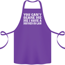 You Can't Scare Me Mother in Law Cotton Apron 100% Organic Purple