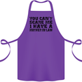 You Can't Scare Me Mother in Law Cotton Apron 100% Organic Purple