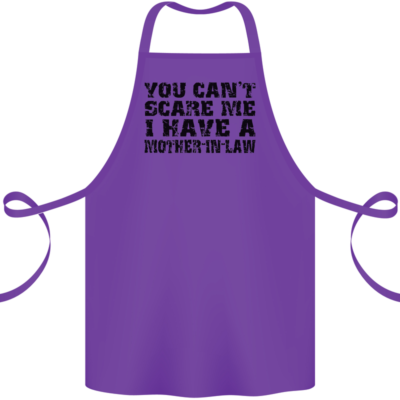 You Can't Scare Me Mother in Law Cotton Apron 100% Organic Purple