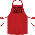 You Can't Scare Me Mother in Law Cotton Apron 100% Organic Red