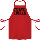 You Can't Scare Me Mother in Law Cotton Apron 100% Organic Red