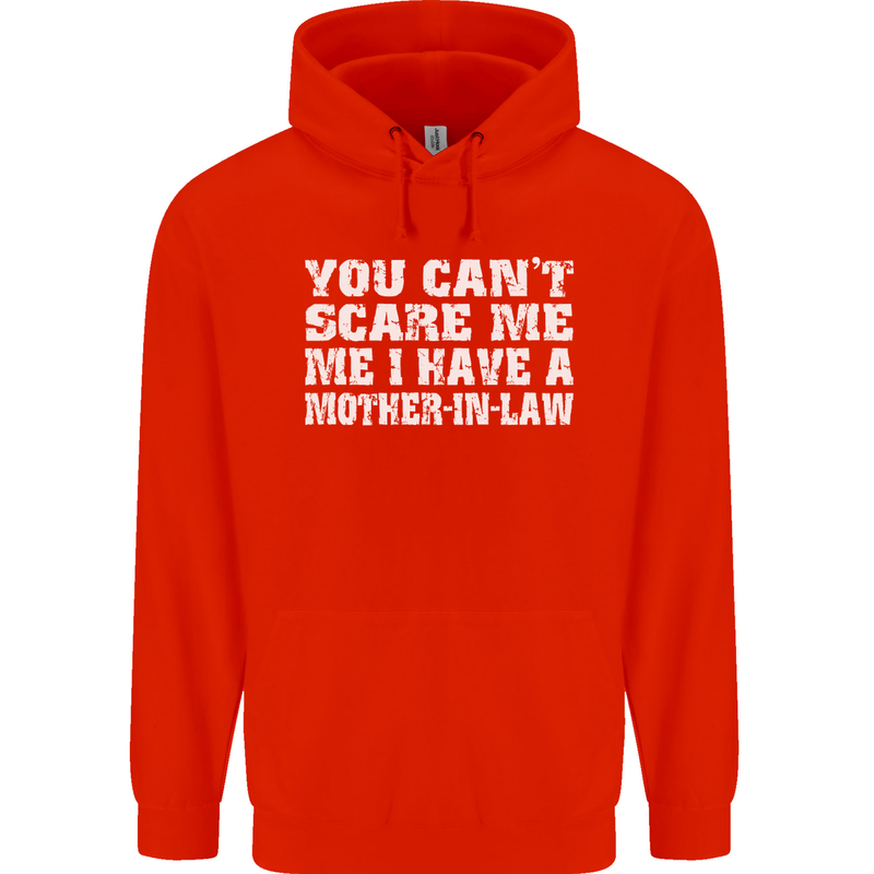 You Can't Scare Me Mother in Law Mens 80% Cotton Hoodie Bright Red