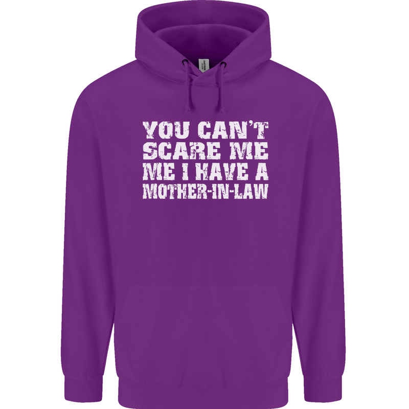 You Can't Scare Me Mother in Law Mens 80% Cotton Hoodie Purple