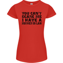 You Can't Scare Me Mother in Law Womens Petite Cut T-Shirt Red