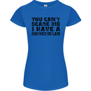 You Can't Scare Me Mother in Law Womens Petite Cut T-Shirt Royal Blue