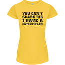 You Can't Scare Me Mother in Law Womens Petite Cut T-Shirt Yellow