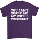 You Can't Scare Me Wife Is Pregnant Funny Mens T-Shirt Cotton Gildan Purple