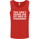 You Can't Scare Me Wife Is Pregnant Funny Mens Vest Tank Top Red