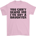 You Can't Scare Me a Daughter Father's Day Mens T-Shirt Cotton Gildan Light Pink
