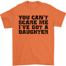 You Can't Scare Me a Daughter Father's Day Mens T-Shirt Cotton Gildan Orange