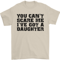 You Can't Scare Me a Daughter Father's Day Mens T-Shirt Cotton Gildan Sand