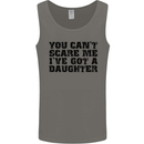 You Can't Scare Me a Daughter Father's Day Mens Vest Tank Top Charcoal