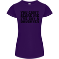 You Can't Scare Me a Daughter Father's Day Womens Petite Cut T-Shirt Purple