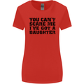 You Can't Scare Me a Daughter Father's Day Womens Wider Cut T-Shirt Red