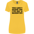 You Can't Scare Me a Daughter Father's Day Womens Wider Cut T-Shirt Yellow