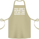 You Can't Scare Two Daughters Father's Day Cotton Apron 100% Organic Khaki