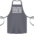 You Can't Scare Two Daughters Father's Day Cotton Apron 100% Organic Steel