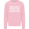 You Can't Scare Two Daughters Father's Day Mens Sweatshirt Jumper Light Pink