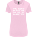 You Can't Scare Two Daughters Father's Day Womens Wider Cut T-Shirt Light Pink