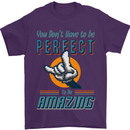 You Don't Have to Be Perfect to Be Amazing Mens T-Shirt Cotton Gildan Purple