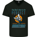 You Don't Have to Be Perfect to Be Amazing Mens V-Neck Cotton T-Shirt Black