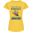 You Don't Have to Be Perfect to Be Amazing Womens Petite Cut T-Shirt Yellow