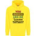You Dont Like Me Funny Sarcastic Slogan Childrens Kids Hoodie Yellow