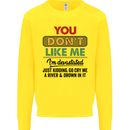 You Dont Like Me Funny Sarcastic Slogan Kids Sweatshirt Jumper Yellow