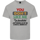 You Dont Like Me Funny Sarcastic Slogan Kids T-Shirt Childrens Sports Grey