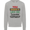 You Dont Like Me Funny Sarcastic Slogan Mens Sweatshirt Jumper Sports Grey