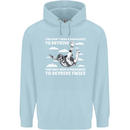 You a Parachute to Skydive Twice Skydiving Childrens Kids Hoodie Light Blue