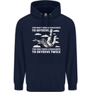 You a Parachute to Skydive Twice Skydiving Childrens Kids Hoodie Navy Blue