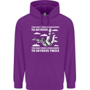 You a Parachute to Skydive Twice Skydiving Childrens Kids Hoodie Purple